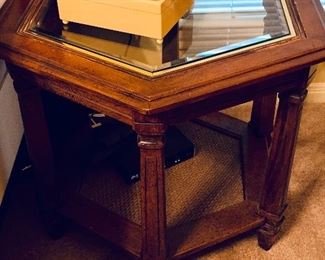 Glass Top End Table