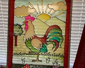 Rooster Stain Glass