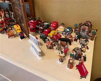 Cars and People Dept 56 and Lefton and Coke