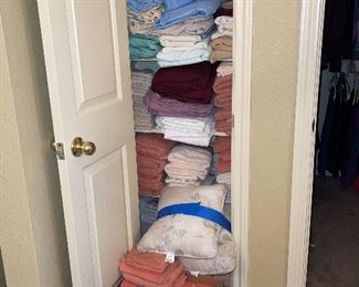 Lots of Towels and Bedding -  Sheets Sz Full and Queen