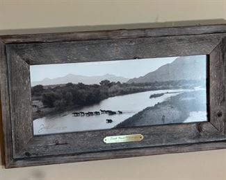 *Signed* Don Schimmel Verde River Crossing  Framed Photo Art Barn Wood Frame	9.5  x 17.5in	
