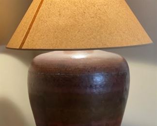 Lg Hammered Copper Rustic Lamp	35 x 25” diameter	