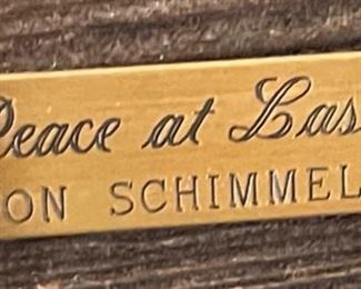 *Signed* Don Schimmel Peace at Last  Framed Photo Art Barn Wood Frame	4 x 14	
