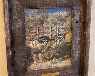 *Signed* Don Schimmel My Wheels  Framed Photo Art Barn Wood Frame	15 x 13	
