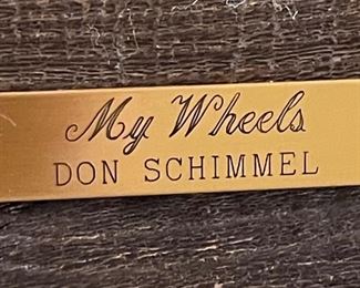*Signed* Don Schimmel My Wheels  Framed Photo Art Barn Wood Frame	15 x 13	
