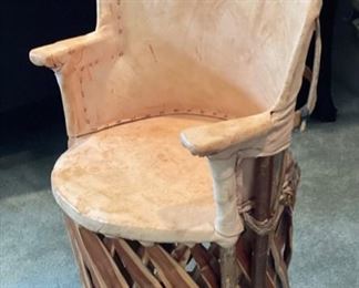 Mexican Equipale Pigskin Accent Chair	36 x 24 x 18	HxWxD
