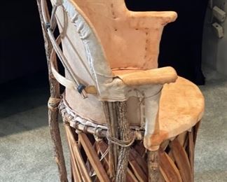 Mexican Equipale Pigskin Accent Chair	36 x 24 x 18	HxWxD
