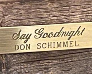 *Signed* Don Schimmel Say Goodnight Framed Photo Art Barn Wood Frame	9.5 x 17.5	
