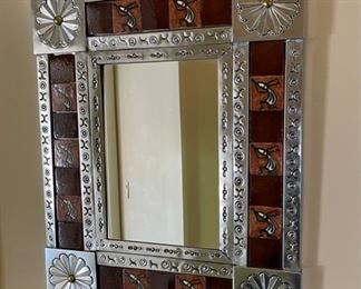 Punched Tin & Tile Mirror Mexico	23 x 19	
