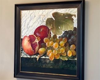 Victor Del Castillo Fruit Painting Still Life	36 x 36 x 2	HxWxD
