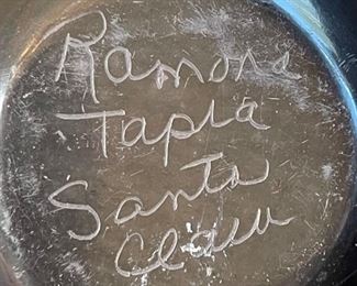 Ramona Tapia Santa Clara Pottery	2 inches high by 3 inches diameter	
