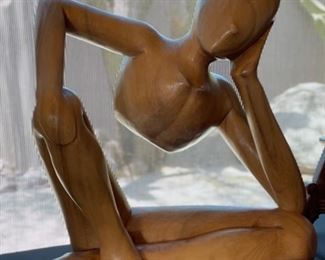 Carved Wood Woman Sculpture	16 x 15 x 5	HxWxD
