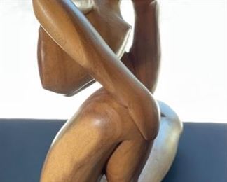 Carved Wood Woman Sculpture	16 x 15 x 5	HxWxD
