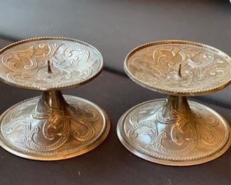 2pc Metal Candle holders	3 inches high by 3 inches diameter	
