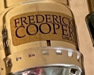 Frederick Cooper Patinated Metal lamp	28x19in Diam	
