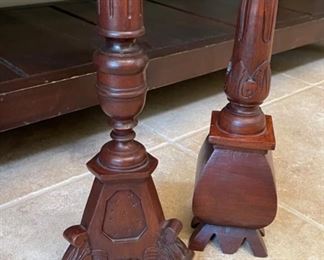 2pc Wood Candle Stands	23 & 20in	
