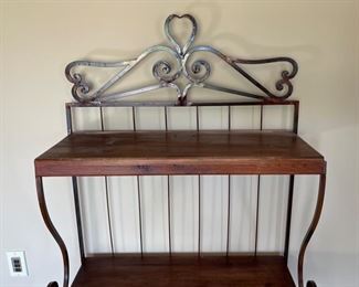 Rustic Mexican Iron & Wood 4 Shelf Book/Kitchen stand	83x31x18in	HxWxD
