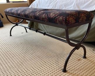 Heavy Iron Frame Upholstered Bench	21x60x16in	HxWxD
