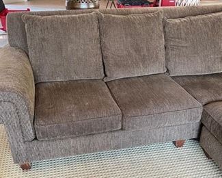 Lane Brandon Fabric Sectional Sofa Couch	37x44x104-128	HxWxD
