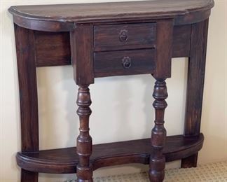 Rustic Narrow Wall Console Table/Shelf	33 x 35 x 10”	HxWxD
