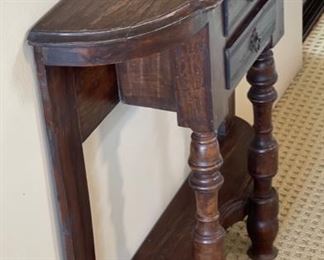 Rustic Narrow Wall Console Table/Shelf	33 x 35 x 10”	HxWxD
