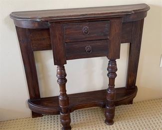 Rustic Narrow Wall Console Table/Shelf	33 x 35 x 10”	HxWxD
