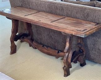 Rustic Mexican Sofa Trestle Table	30 x 70 x 20	HxWxD
