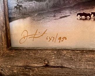*Signed* Don Schimmel Verde River Crossing  Framed Photo Art Barn Wood Frame	9.5  x 17.5in	
