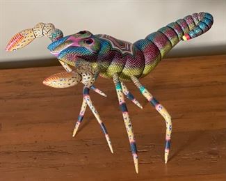 Ricardo Blas Perez, San Pedro Oaxacan Wood Folk Art Lobster	8 x 12 x 13	HxWxD
