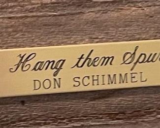 *Signed* Don Schimmel Hang Them Spurs Framed Photo Art Barn Wood Frame	18 x 16	
