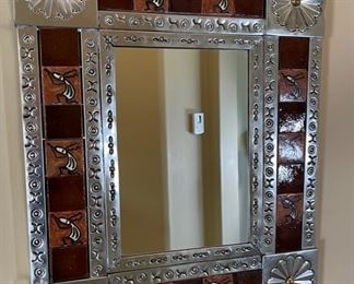 Punched Tin & Tile Mirror Mexico	23 x 19	
