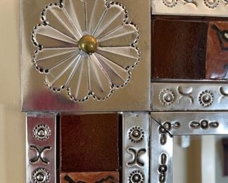 Punched Tin & Tile Mirror Mexico	23 x 19	
