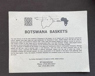 Botswana Basket #1	12 inch diameter	
