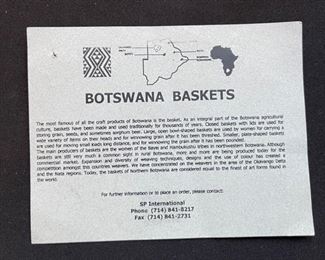 Botswana Basket #2	13 inch diameter	
