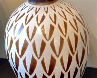 Jose Paz  Chulucanas Pottery Vase	15in H x 9in Diameter	
