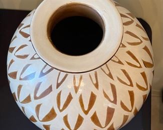 Jose Paz  Chulucanas Pottery Vase	15in H x 9in Diameter	
