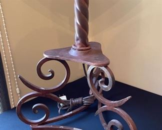 Signed Rustic Lamp	35in H x 22in Daimeter	
