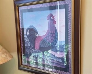 Diane Ulmer Pedersen Framed Rooster Print	24x24in	