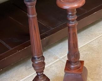 2pc Wood Candle Stands	23 & 20in	
