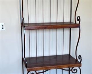 Rustic Mexican Iron & Wood 4 Shelf Book/Kitchen stand	83x31x18in	HxWxD
