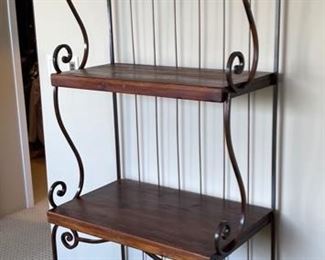 Rustic Mexican Iron & Wood 4 Shelf Book/Kitchen stand	83x31x18in	HxWxD
