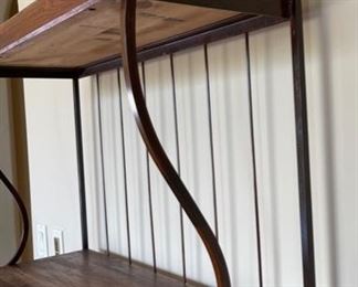 Rustic Mexican Iron & Wood 4 Shelf Book/Kitchen stand	83x31x18in	HxWxD
