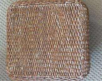 Woven Seagrass Rattan Chair & Ottoman	32x38x32in	HxWxD
