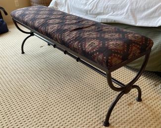 Heavy Iron Frame Upholstered Bench	21x60x16in	HxWxD
