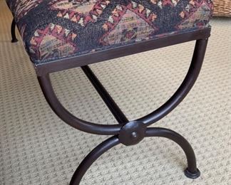 Heavy Iron Frame Upholstered Bench	21x60x16in	HxWxD
