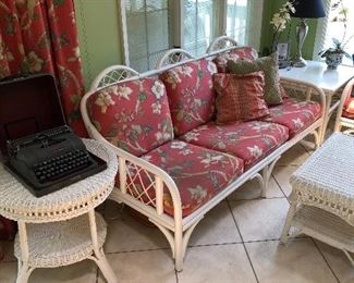 Lovely Bentwood set with wicker tables