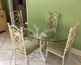 Breakfast set with bamboo motif chairs