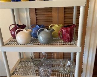 Pitcher Collection & glass goods 