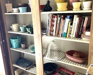 Lots of planters and cook  books