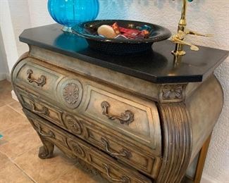 $725-  OBO - Wow! Custom designed Three drawer black granite top  cabinet with sink 